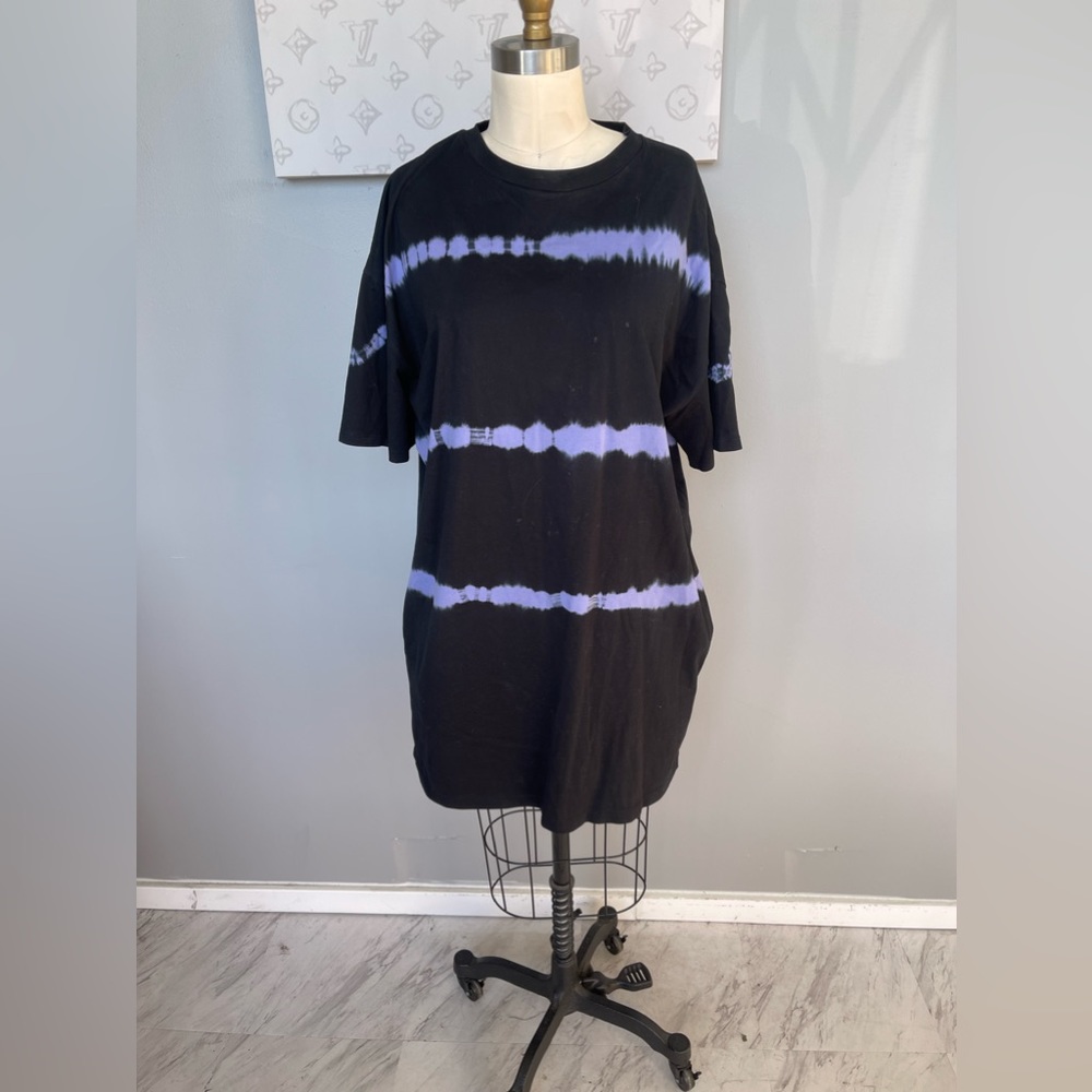 Ninety Percent- black midi dress S